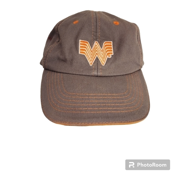 Whataburger Texas Gray Promo Employee Uniform Hat Cap Strap Back - Picture 1 of 3